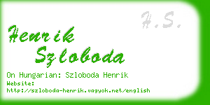 henrik szloboda business card